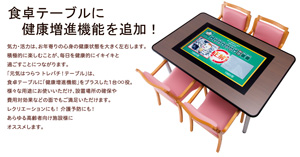 業界ニュース 福祉向け大型多機能テーブル「元気はつらつトレパチ!テーブル」の発表(豊丸)